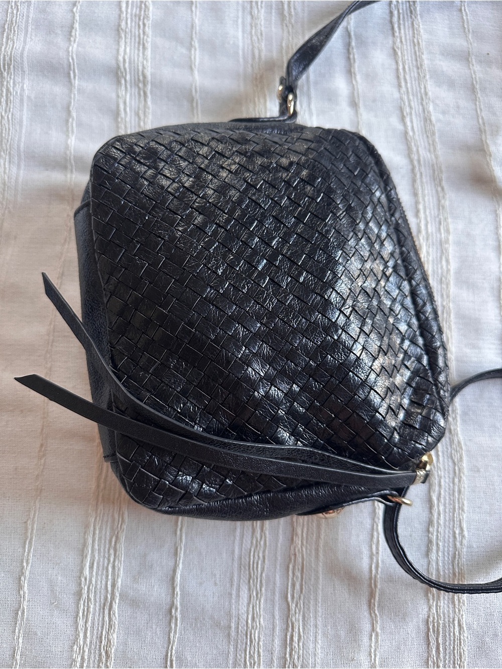ELLIOTT LUCA Woven Leather Mini Crossbody Bag - Picture 4 of 13